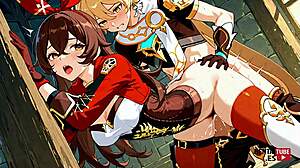 Genshin Impact Amber Fucks Aether In Uncensored Japanese Anime Costumes Manga Pics