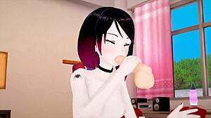 Pale Emo Anime Slut's Tight Pussy Gets Stuffed Full - Wow!!