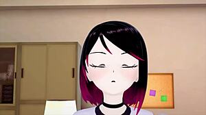 Pale Emo Anime Slut's Tight Pussy Gets Stuffed Full - Wow!!