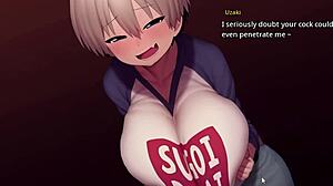 Bratty Uzaki-chan's massive tits crave my creampie girlfriend role