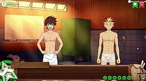 Game friends camp ep 38, taiga in shower, they crave sex now? russian voiceover