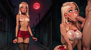 Fake Police Officer Roughly Fucks Slut's Tight Anal in Public Street Alley