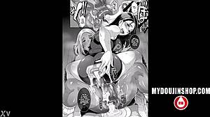 Hey, delightfully fuckable biker babe's gaping anal with big tits glasses toys comic