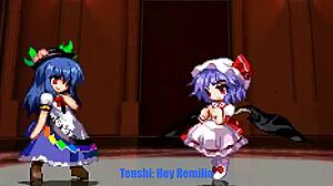 tenshi pumps cum deep into remilia touhou breeding parody