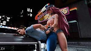 chun li in uniform handcuffs pov fight punished big tits street