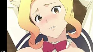 konosuba luna's massive tits crush cock in rough titjob