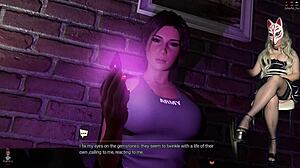 lara croft goes topless in bikini heels for outdoor masturbation