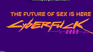 Big Tits Cyborgs Fuck Outdoor Futanari Orgy!