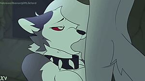 time with loona means furry boss sucking action in animation