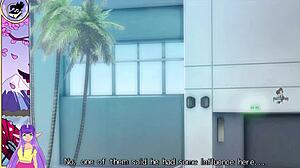 School Days Hentai: Brunette in Bikini with Massive Asian Tits