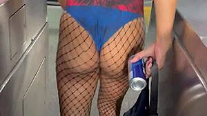 Last Carnival Day: Wife's Public Ass Fuck While Hubby Cums in Shame