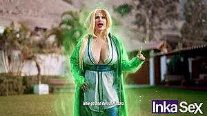 Tsunade's Massive Ass Shakes Wildly as Raikage's Jutsu Revienta Her Curvy Naruto Curves Outdoors