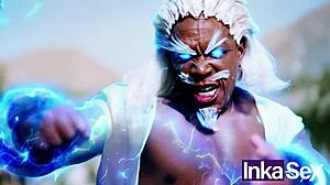 Tsunade's Massive Ass Shakes Wildly as Raikage's Jutsu Revienta Her Curvy Naruto Curves Outdoors