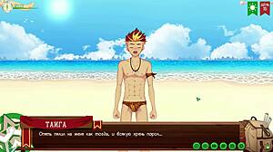 i feel the thrill as taiga strips in sexy swimming trunks at camp