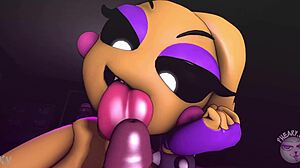 toy chica's deepthroat handjob lick makes oral funtime intriguing