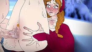 .Cartoon cute girl named Manga babe Anna likes to fuck in the ass Hentais