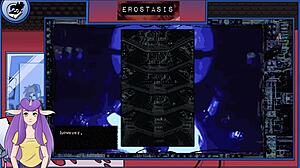 sinfully weird erostasis game with sexy brunette monster