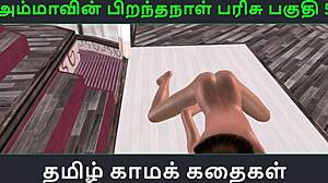 Cute girl rubs pussy in doggy