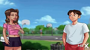 Nerd's creampie weekend in Summertime Saga hentai