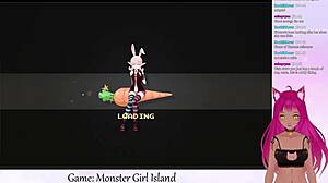 Vtuber Plays Monster Girl Island With Big Tits In Part 1.