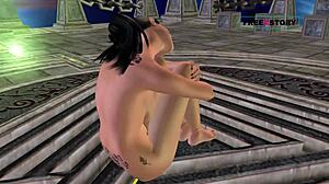 Enjoy an Indian Bhabhi stripping seductively in an animated cartoon clip
