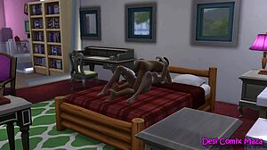 Sari’s Indian aunty having her pussy licked and getting slammed by big dick