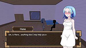 Hana’s exhibitionism persists in this animated hentai video