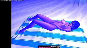 moonlit animations of self pleasuring under the moon