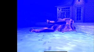 Poolside night encounter animation