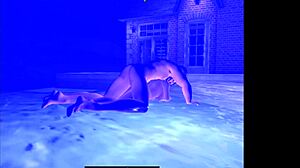 Anime sex scene in the pool