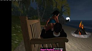 Encounter at the seaside cabins beach