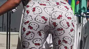 Mi Vecina's Big Ass Latina Tanga Tease Causes Hard Erection