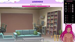 vtuber lewdneko plays love cubed part 3 in big tits cute game hentai anime