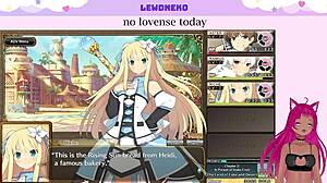 Manga hentai dating game with Vtuber lewdneko in part five