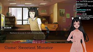 Vtuber Lewdneko Battles Sweetest Monster Intensely