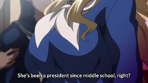 Blondynka z wielkimi cyckami w akcji hentai