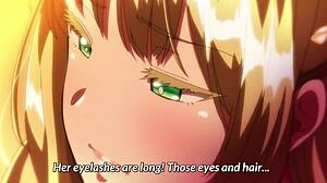 Blonde with big tits in hentai action.