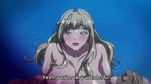 Blonde with big tits in hentai action.