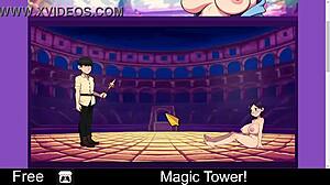 Exploring the magic tower in this X-Men game